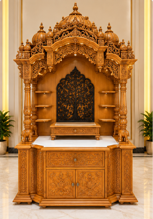 Premium Grand Carved Temple 48 Inch